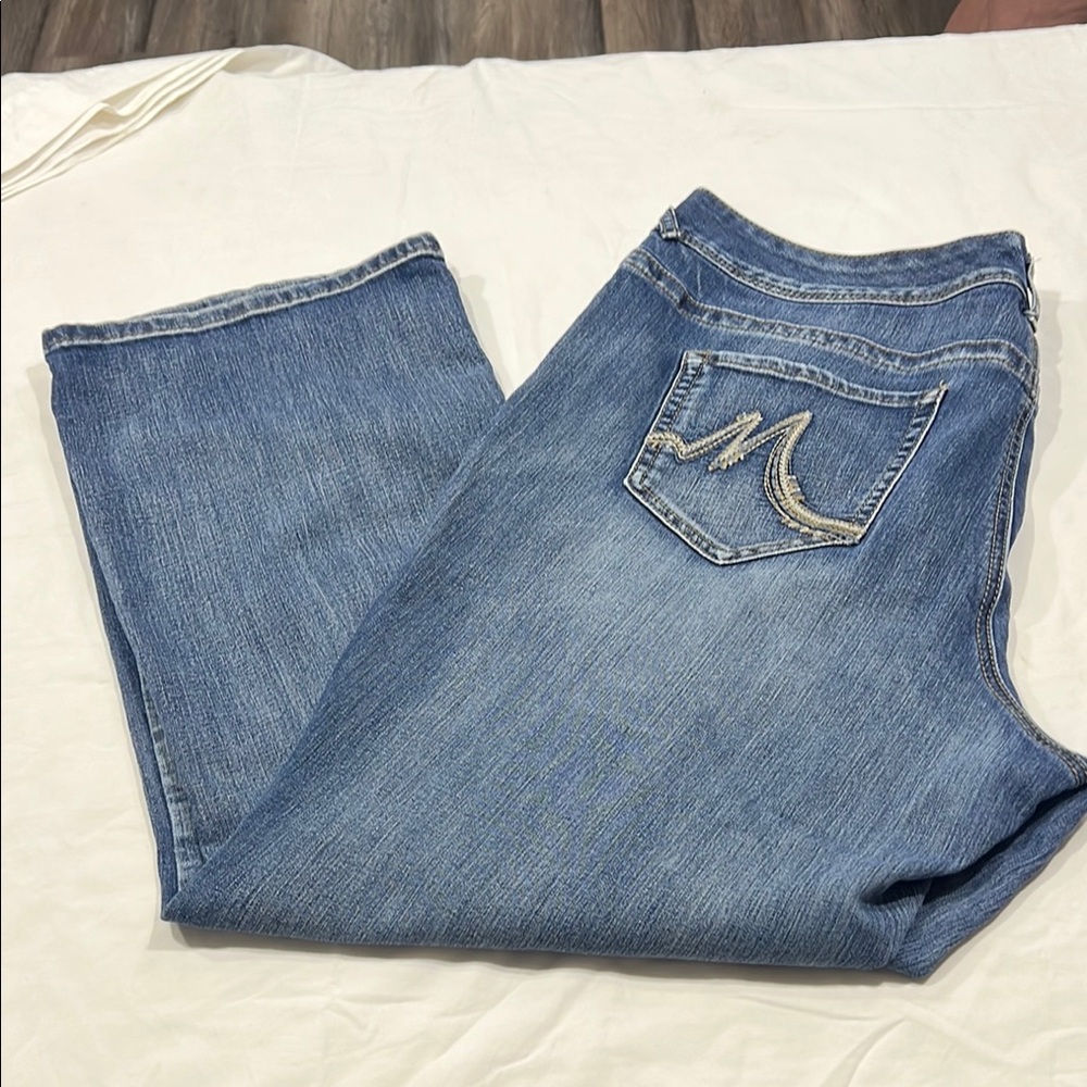 Maurices Blue Boot Cut Jeans with Stylish Stitching